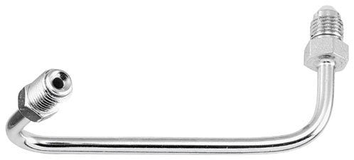 Chrome Inverted Flare Male Brake Fitting 3/8" 24I.F. 120 + 90 Deg AN3 - 6150-03CH - rodehawg