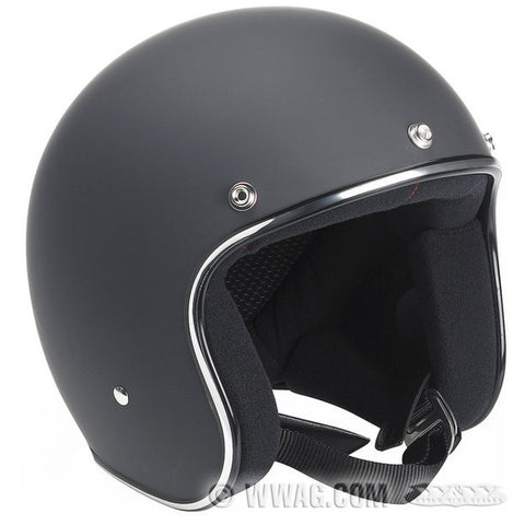 Half Face Helmet Matt Black - rodehawg