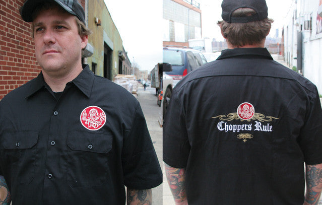 Indian Larry Scroll - Dickies Black Workshirt - rodehawg
