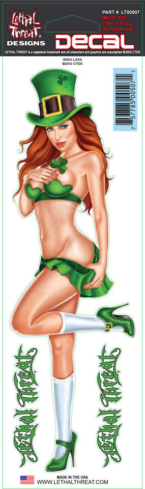 Irish Lass  LT00507 Lethal Threat Decal