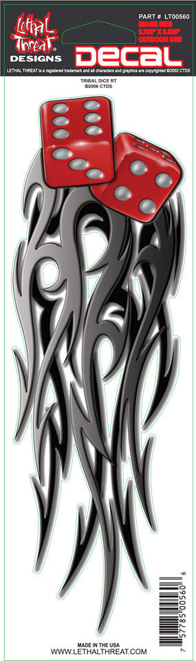 Tribal Dice  LT00561 Lethal Threat Decal