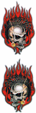 Mohawk Skull  LT00576 Lethal Threat Decal