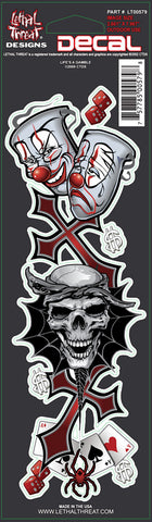 Lifes A Gamble  LT00579 Lethal Threat Decal