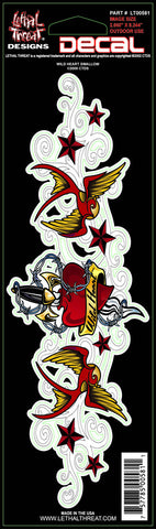Wild Heart Swallow  LT00581 Lethal Threat Decal