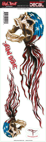 USA Skull (left) LT02016 Lethal Threat Decal