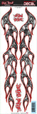 Skull Flames Red LT02024  Lethal Threat Decal