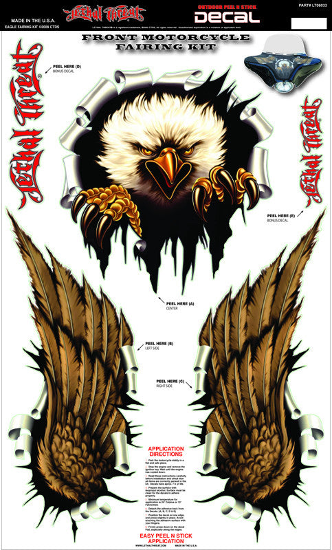 Eagle Fairing Kit  LT06664 Lethal Threat Decal - rodehawg
