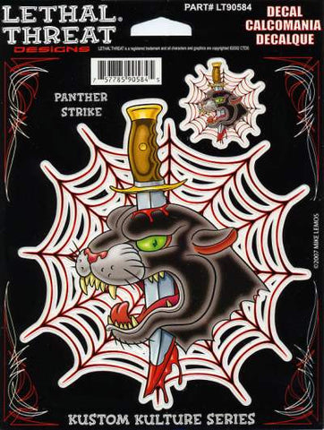 Panther Strike - 6" by 8"  - LT90584 Lethal Threat Decal