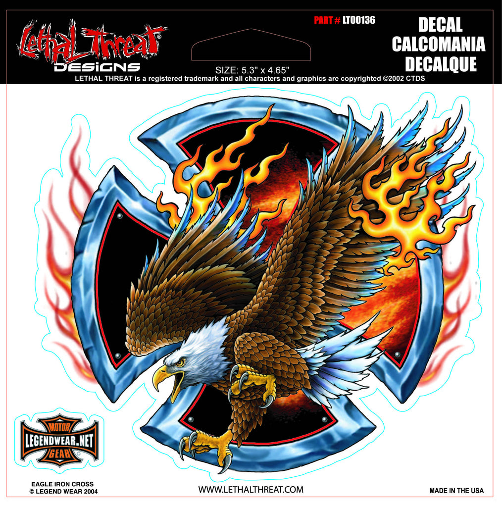 Eagle Iron Cross LT00136 Lethal Threat Decal - rodehawg
