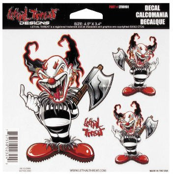 Ax Clown LT00161 Lethal Threat Decal - rodehawg