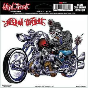 Ol Skool Biker LT00171 Lethal Threat Decal