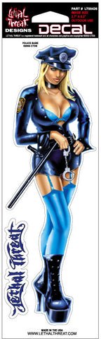 Police Babe LT00426  Lethal Threat Decal - rodehawg