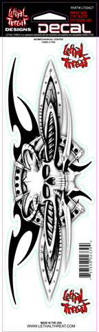 Bio Mechanical Skull LT00427 Lethal Threat Decal - rodehawg