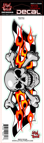 Race Skull  LT00485 Lethal Threat Decal