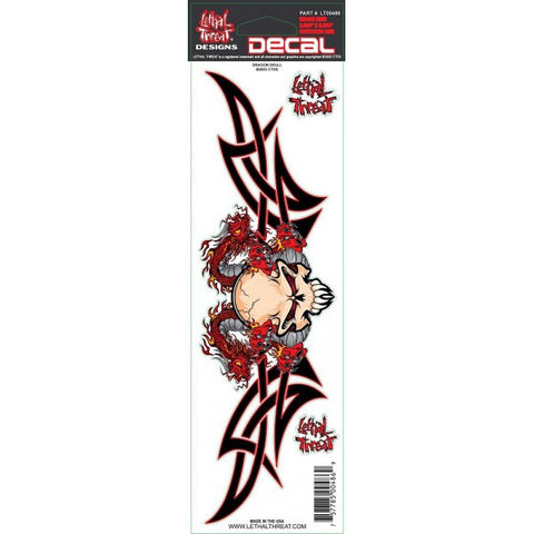 Dragon Skull  LT00486 Lethal Threat Decal - rodehawg