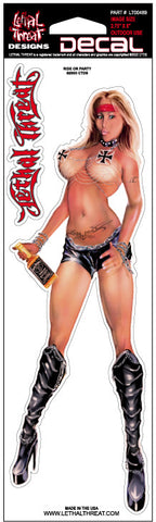 Ride or Party LT00489 Lethal Threat Decal - rodehawg