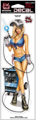 Welding Babe  LT00501 Lethal Threat Decal