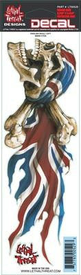 English Skull left  LT00529 Lethal Threat Decal - rodehawg