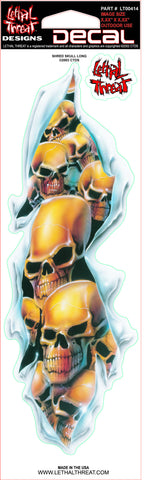 Shred Skull long  LT00533 Lethal Threat Decal