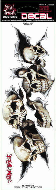 Evil Rips left  LT00563 Lethal Threat Decal - rodehawg