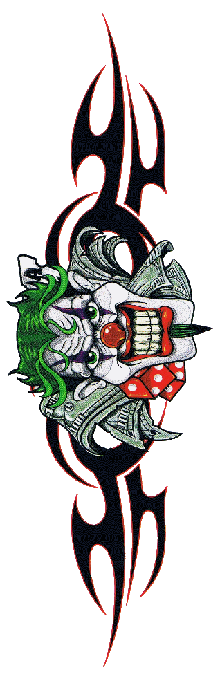 Tribal Clown  LT00570 Lethal Threat Decal