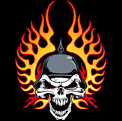 Flame Helmet Skull   LT30005 Lethal Threat Patch - rodehawg