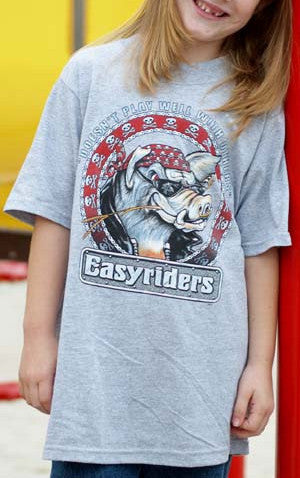 Kids Easyriders Doesnt Play Grey T Shirt