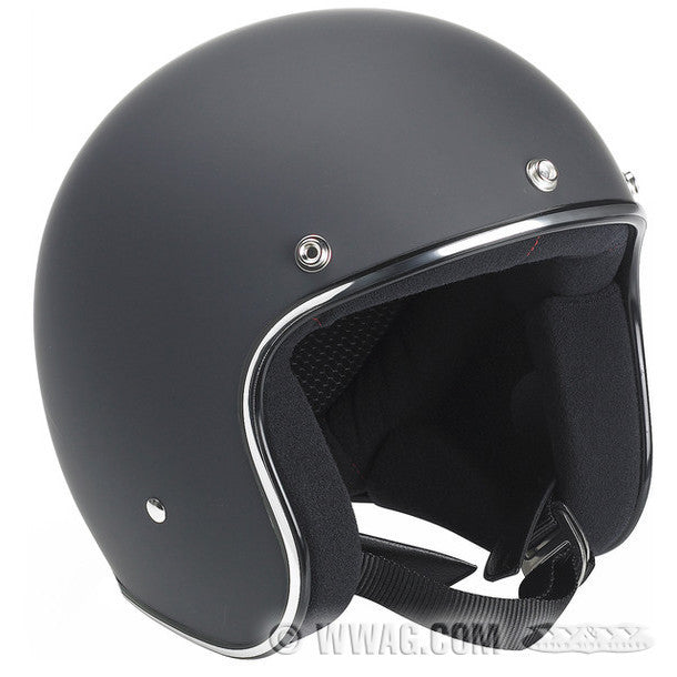 Biltwell Novelty Half Face Helmet Black - rodehawg