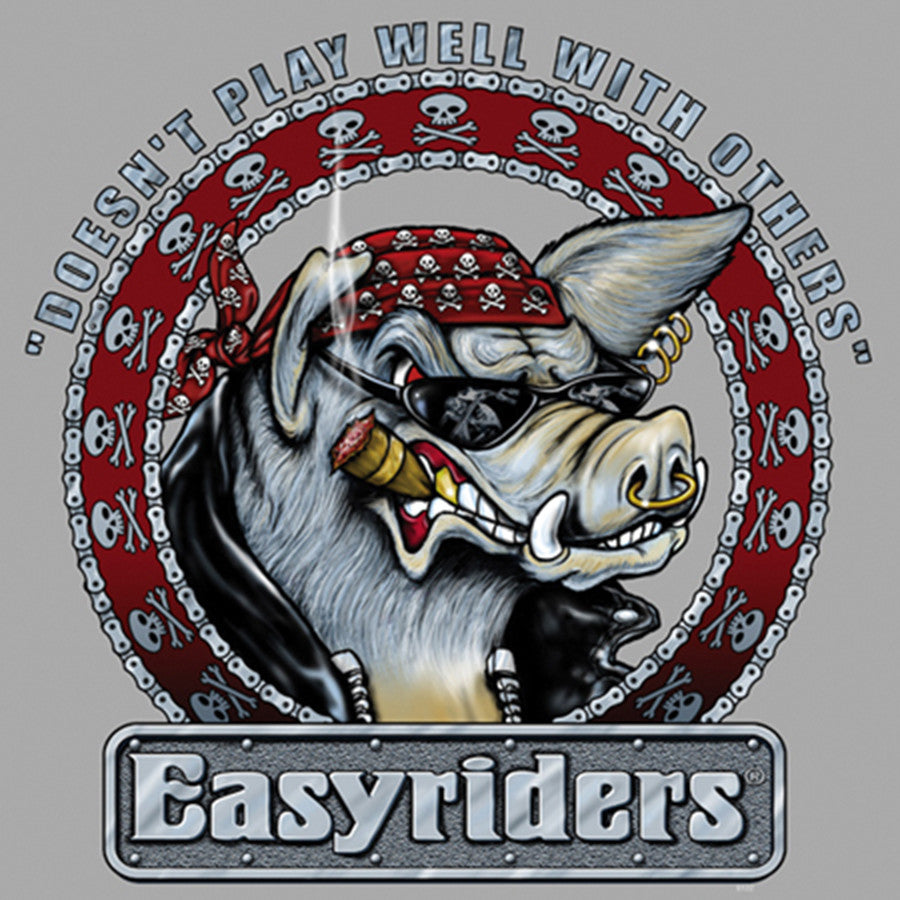 Easyriders Doesnt Play Well With Others Long Sleeve T-shirt - rodehawg