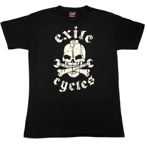 Exile Cycles Girls The Menace,  Black  T-shirt, - rodehawg