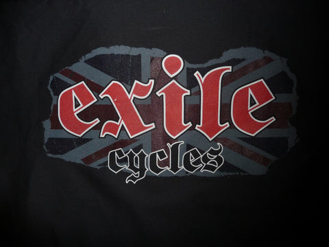 Exile Cycles - faded union jack - Dickies Black Workshirt - rodehawg
