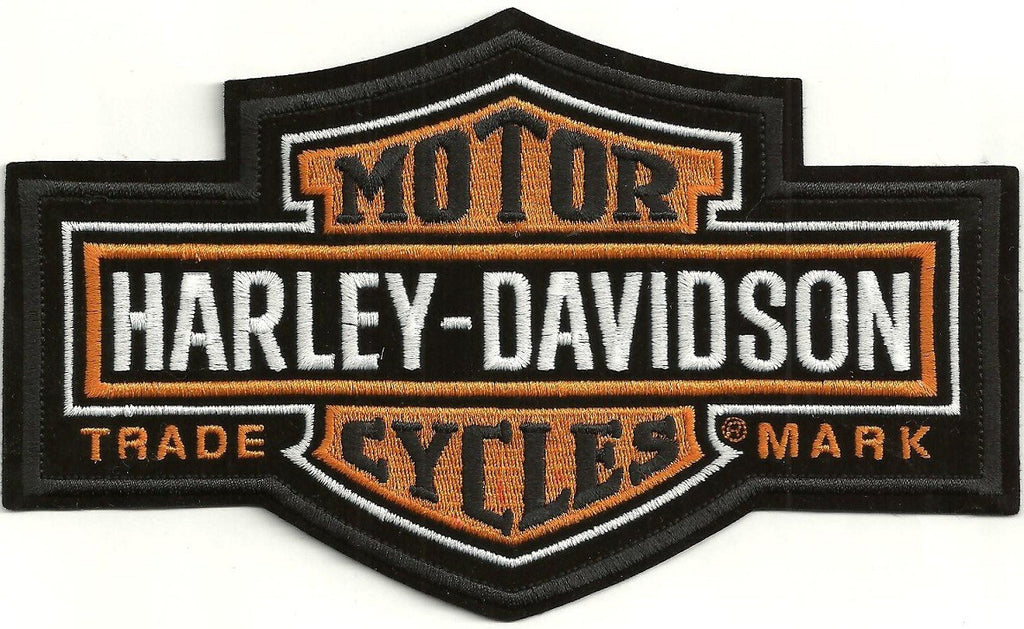 Long Bar and Shield Harley Patch 18cm