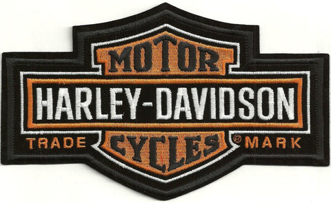 Long Bar and Shield Harley Patch 11cm