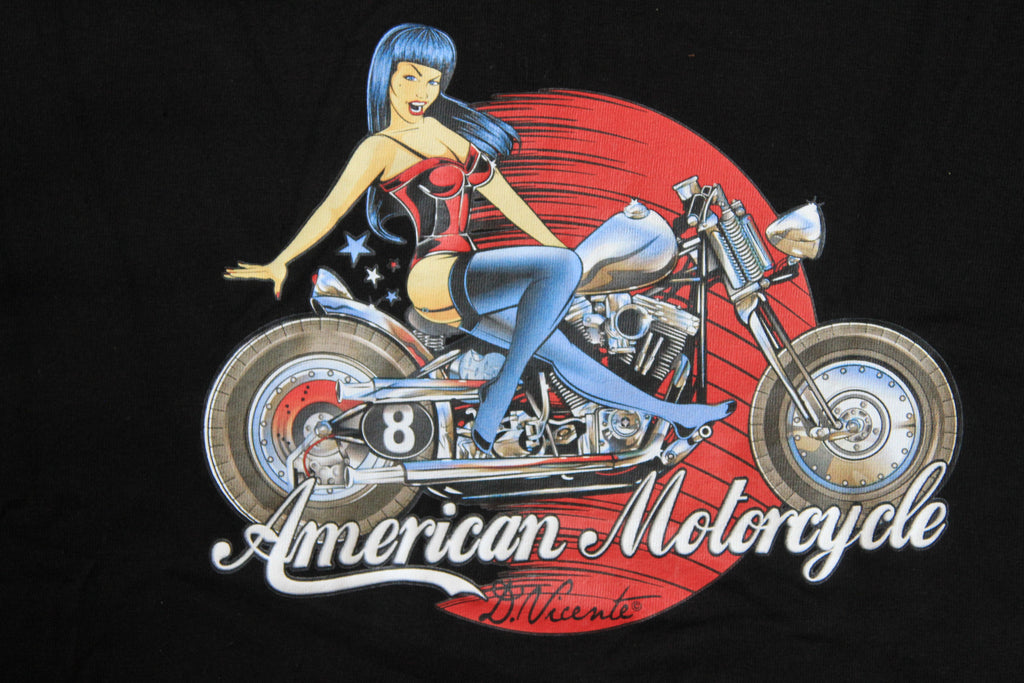 American Motorcycle Short Sleeve  T Shirt - by D Vincente - rodehawg