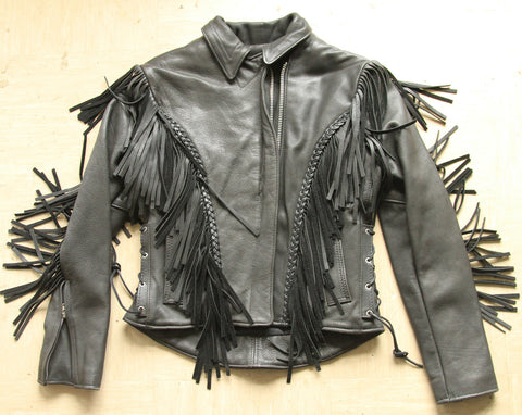Fringed Ladies Jacket from Kerr Leathers Made in the USA - rodehawg