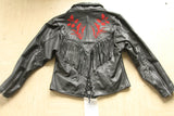 Rose Inlay (red) Ladies Jacket from Kerr Leathers Made in the USA