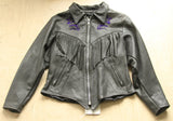 Rose Inlay (purple) Ladies Jacket from Kerr Leathers Made in the USA