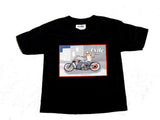 Kids Exile Cycles Cartoon Russell Black T Shirt