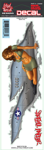 Bomber Girl right  LT00568 Lethal Threat Decal - rodehawg