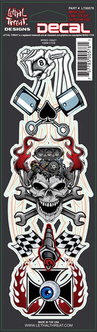 Speed Crazy  LT00578 Lethal Threat Decal