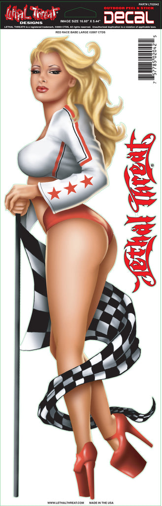 Red Race Babe LT02042 Lethal Threat Decal