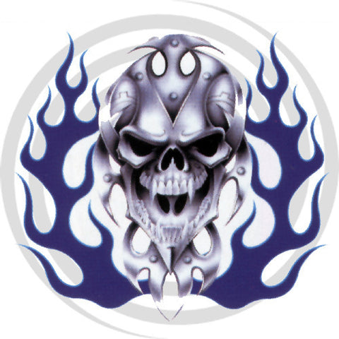 Bio Skull Flame LT06025 Lethal Threat Decal - rodehawg