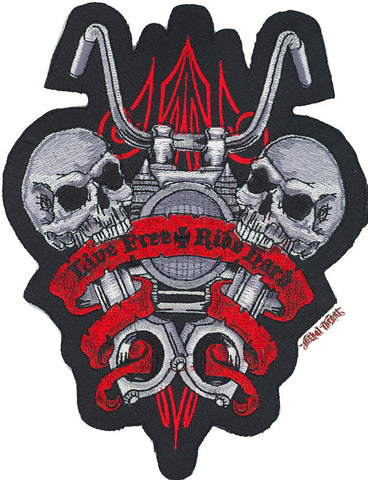 Live Free Ride hard   LT30079 Lethal Threat Patch