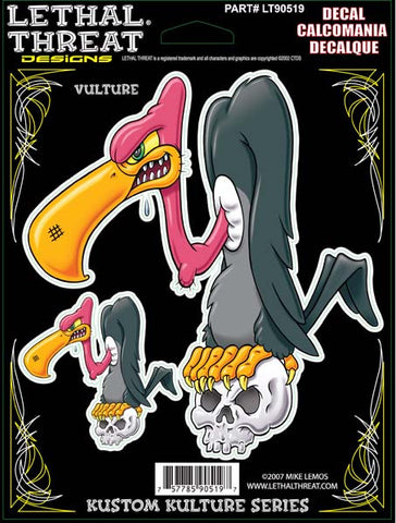 Vulture - 6" by 8"  - LT90519 Lethal Threat Decal