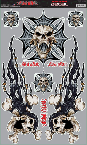 Iron Cross Skull  Fairing Kit qk10002 Lethal Threat Decal - rodehawg