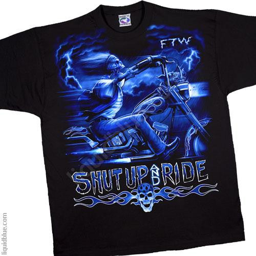 Stormrider, liquid blue, short sleeve, black T-shirt