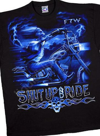 Stormrider, liquid blue, long sleeve, black T-shirt