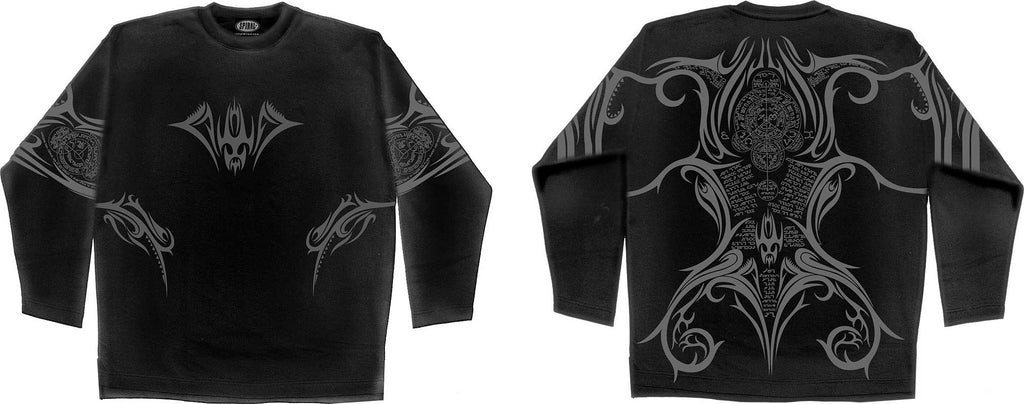 Prophecy Long Sleeve T Shirt with Back Print by Spiral Design