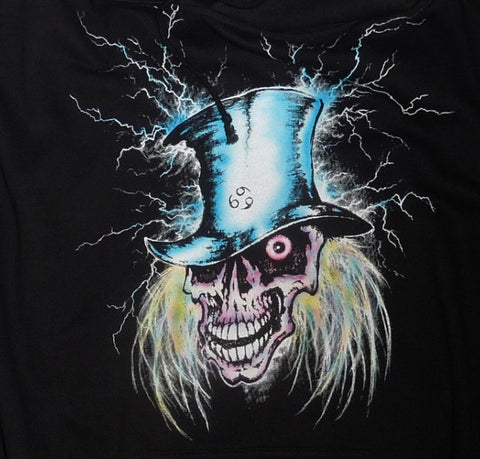 Top Hat Skull by Harry Crow Long Sleeve T Shirt Front Print Collectable