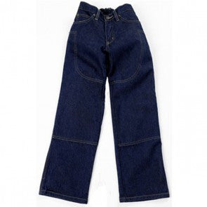Draggin Jeans kids Size 26 Blue Denim Kevlar Lined Motorbike Trousers - rodehawg